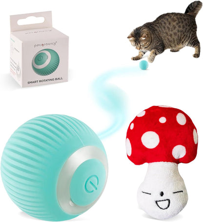 Interactive Cat Ball Toys,Self - Moving Automatic Rolling Ball for Indoor Cats and Dogs, USB Charging Pet Toy - MARRIABEE